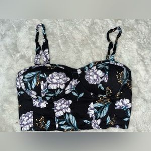 Cropped Floral Tank Top